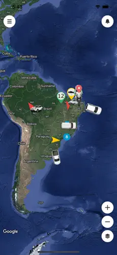Tela do app — mapa